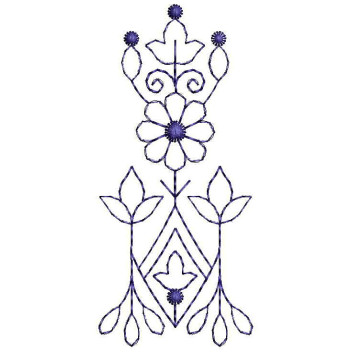 Simple Run Stitch Type Of Embroidery Design 24923