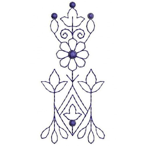 Simple Run Stitch Type Of Embroidery Design 24923