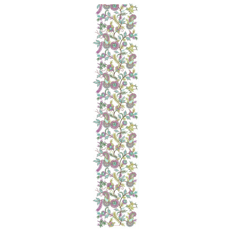 Kashmiri Winter Shawl Embroidery Design 25027
