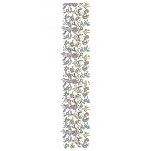 Kashmiri Winter Shawl Embroidery Design 25027