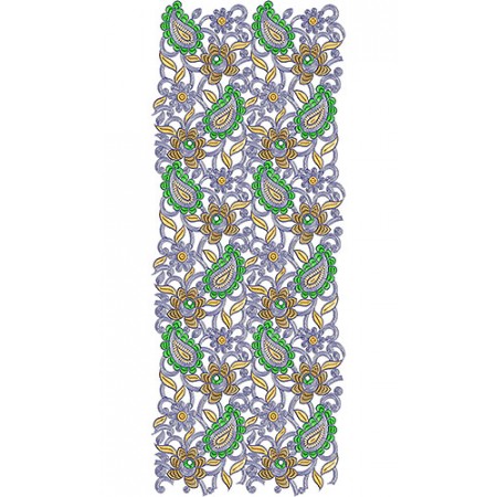 Women's Floral Skirt Allover Embroidery Design