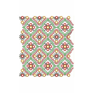 Mexican Fashion Skirt Embroidery Design