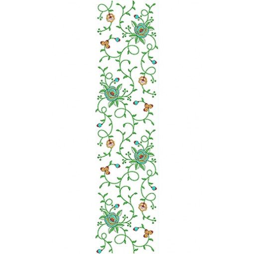 Town Dresses Allover Embroidery Design
