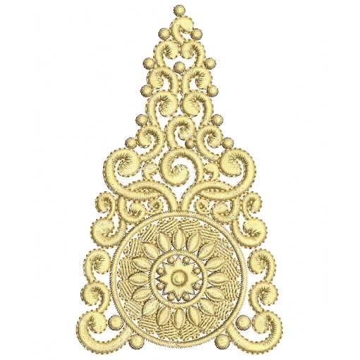 Curtain Embroidery Design 25266