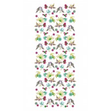 Flat With Sequins Bird Allover Embroidery Design 24925