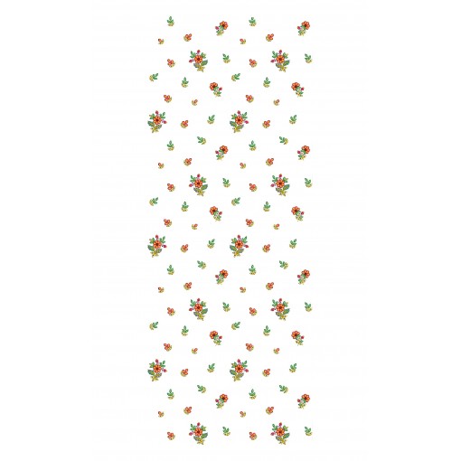 Flat With Sequins Drapes Curtain Allover Embroidery Design 24930