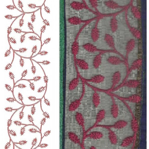 Free Chain Stitch Lace Embroidery Design 8743