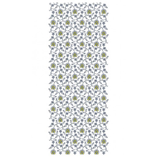 Leafy Swirl Allover Flat With Cording Embroidery Design 24675