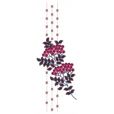 Unique Flower Style Curtain Embroidery Design 25051