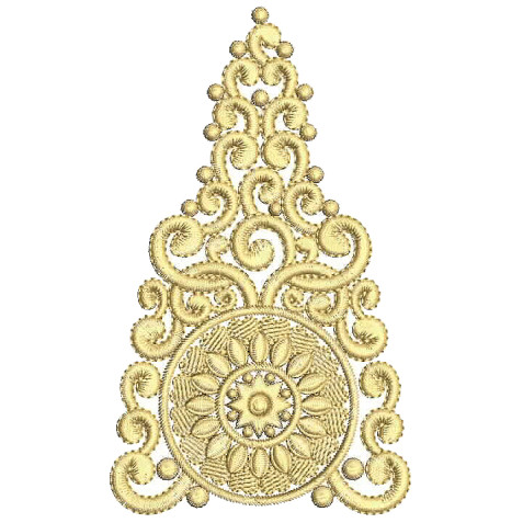Curtain Embroidery Design 25266