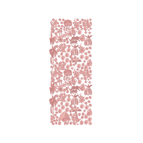 Floral All-Over Kurta Panel Embroidery Design