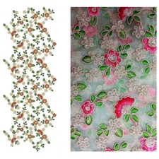 Green Leaves Allover Embroidery Design 30189