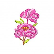 Charming Stylized Rose Embroidery Design (5 Colors) Charming Stylized Rose Embroidery Design (5 Colors)