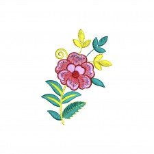 Charming Australian Floral Embroidery Design (4 Colors, 11.7cm x 8.7cm) Charming Australian Floral Embroidery Design (4 Colors, 11.7cm x 8.7cm)
