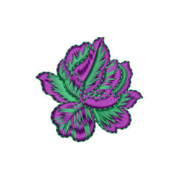 Delicate Two-Tone Rose Embroidery Design