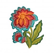 Exquisite Asian Butta Embroidery Design (5 Colors, 7cm x 5.6cm) Exquisite Asian Butta Embroidery Design (5 Colors, 7cm x 5.6cm)