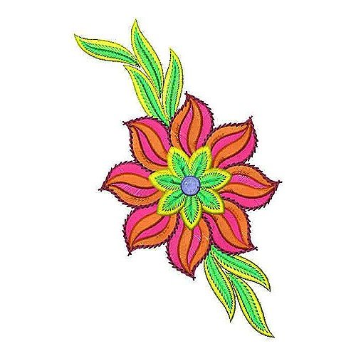 Beautiful Floral Machine Embroidery Design