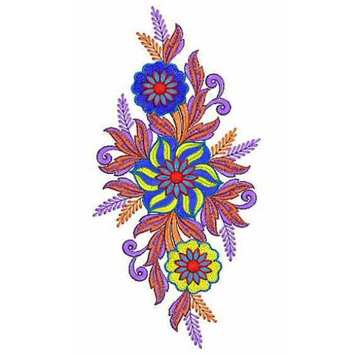 Center Floral Embroidery Design Center Floral Embroidery Design