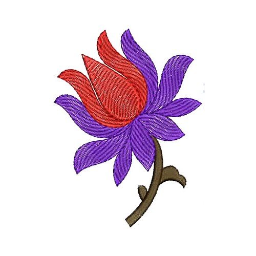 Lotus Patch Embroidery Design 12931