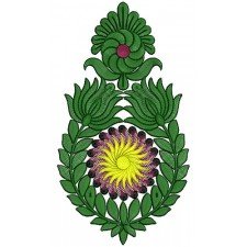 Lotus Patch Embroidery Design
