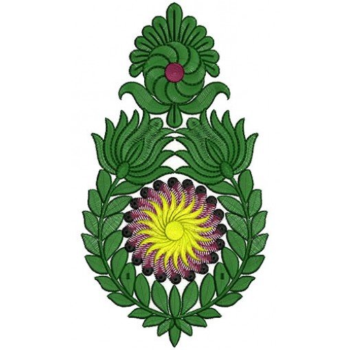Lotus Patch Embroidery Design