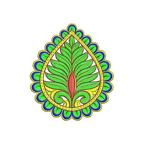 Feather Style Peafowl Embroidery Design