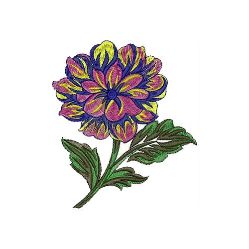 Dahlia Flower Embroidery