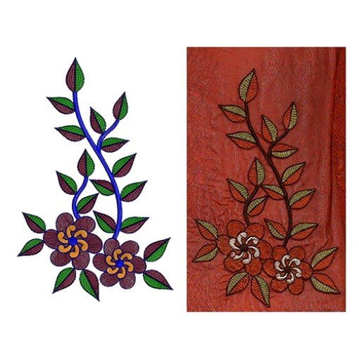 Machine Applique Embroidery Design 13566
