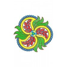 Circle Swirl Embroidery Design
