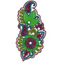 Embroidery Cotton Leggings Patch Work 14082