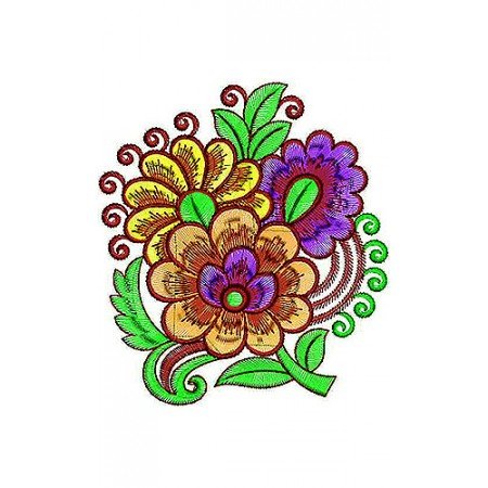 Fancy Floral Motif Embroidery Design 1427