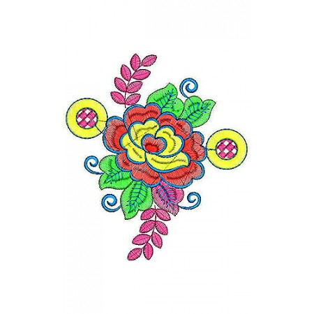 Rose Floral Applique Design 1430