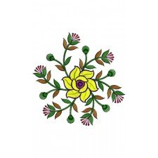 Traditional Embroidery Design For Corner Patch Work 14560