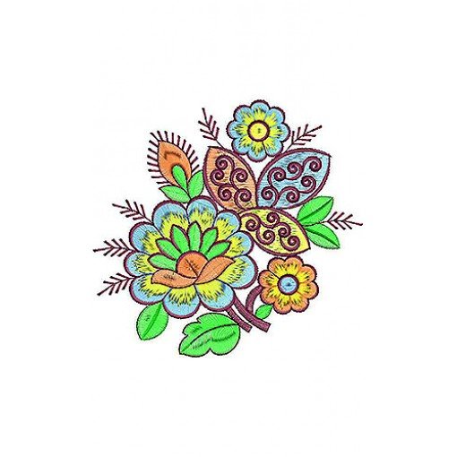Premium Swing Dress | Sleeve Embroidery Design