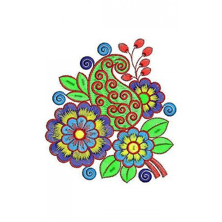 ART Paisley Floral Applique Embroidery Design