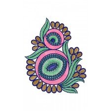 Women Dress Patch Embroidery Design 15276