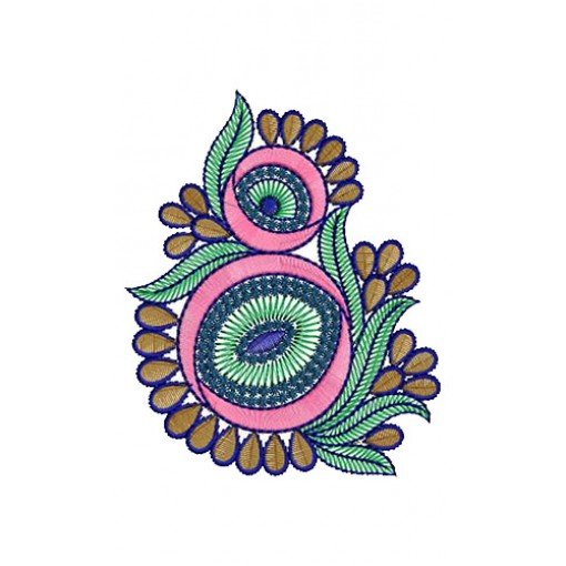 Women Dress Patch Embroidery Design 15276