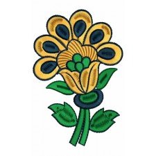 Decorative Flower Free Embroidery Design 15279