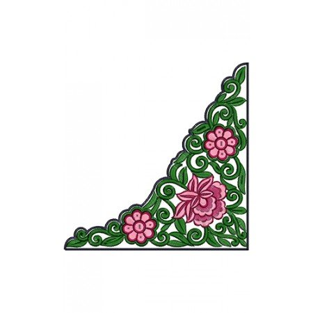 Embroidery Design For Corner Patch Work 15513