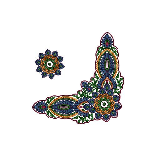 Floral Corner Embroidery Pattern 15517