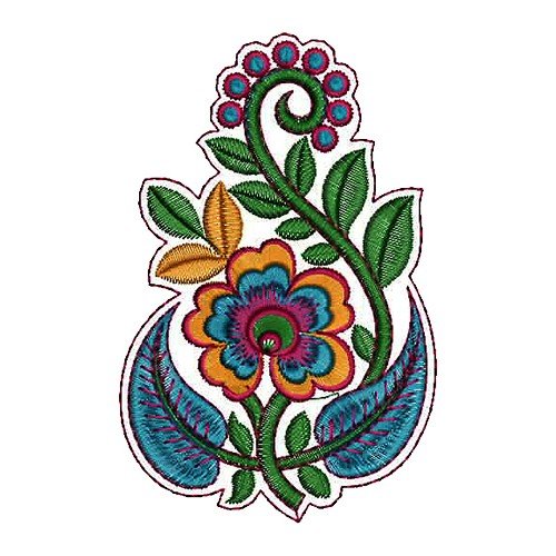 Rich Embroidery Applique Design 15524