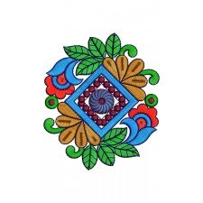 Indo-Western Type Embroidery Patch Design 15545