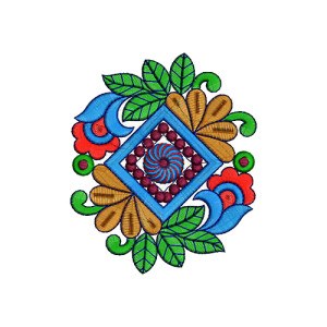 Indo-Western Type Embroidery Patch Design 15545