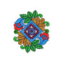 Indo-Western Type Embroidery Patch Design 15545
