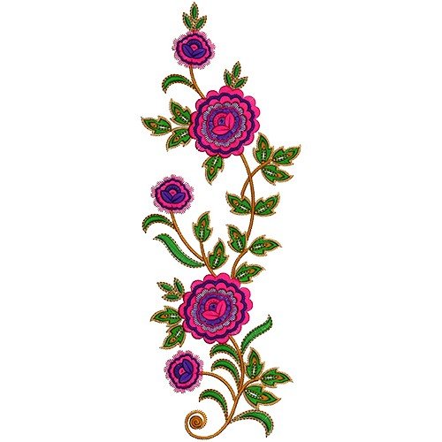 Rajasthani Fall Dress Patch Embroidery Design 15572