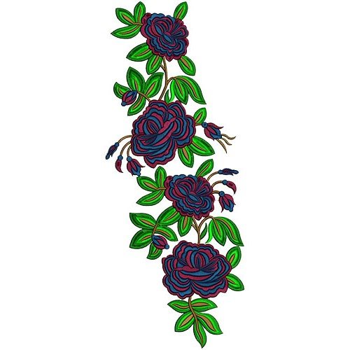 Floral Embroidery Corner Wall Art 15861