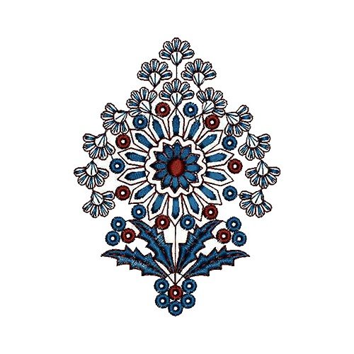 Flower Applique Embroidery Design 16424