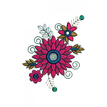 Latest Kashmiri Embroidery Flower Design 16429