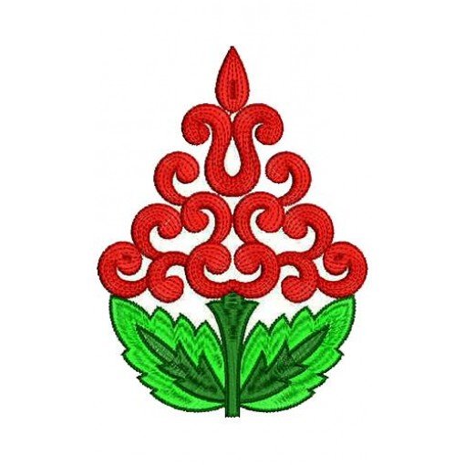 Unique Fuschia Applique Embroidery Design 16549
