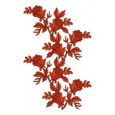 Rose Embroidery Applique Design